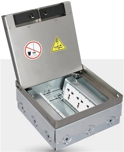 Cutie de podea din oțel inoxidabil cu 12 module