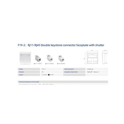 Placă frontală dublu cu obturator
