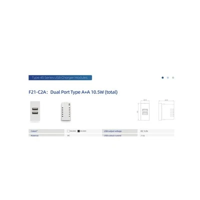 Încărcător dublu USB A de 10,5 W